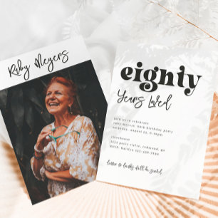Convite de Aniversário de 80   80 de Fotografia An