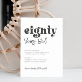 Convite de Aniversário de 80 | Aniversário simples