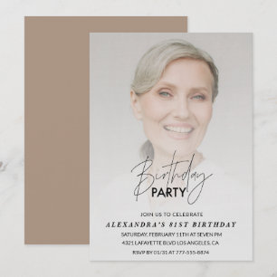 Convite de aniversário de 81 anos Festa de Anivers