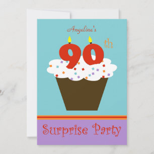 Convite de aniversário de 90 surpresa