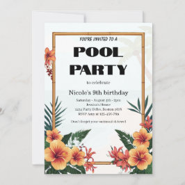 Convite de Aniversário de 9 Anos de Nicole para Fe