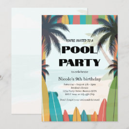 Convite de Aniversário de 9 Anos de Nicole para Fe