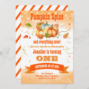 Convite de aniversário de abóbora