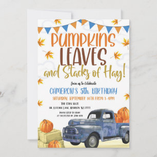 Convite de Aniversário de Abóbora