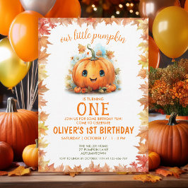 Convite de aniversário de abóbora