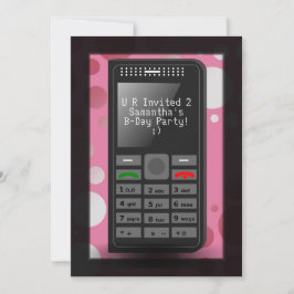 Convite de aniversário de Adolescentes de Celulare