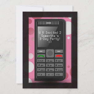 Convite de aniversário de Adolescentes de Celulare