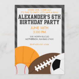 Convite de aniversário de All Star