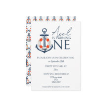 Convite de aniversário de Âncora Náutica