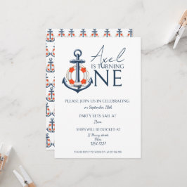 Convite de aniversário de Âncora Náutica
