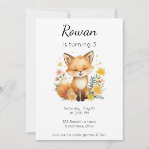 Convite de Aniversário de Animal da Floresta Rapos