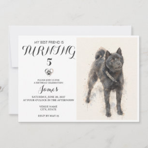 Convite de Aniversário de Animal de Estimação em A