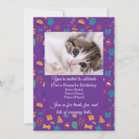Convite de Aniversário de Animal de Estimação Pers