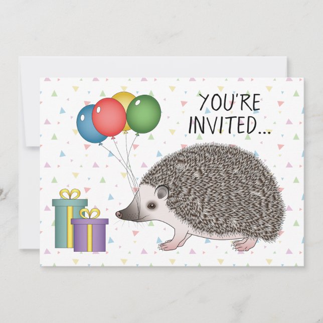 Convite de Aniversário de Animalouriço-Cacheiro-Pi (Frente)