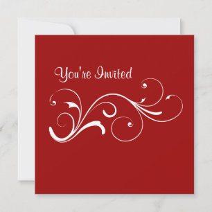 Convite De Aniversário De Aniversário Vermelho C