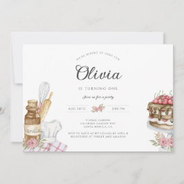 Convite de aniversário de Aquarela