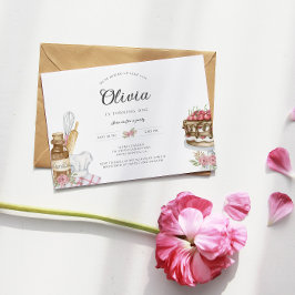 Convite de aniversário de Aquarela