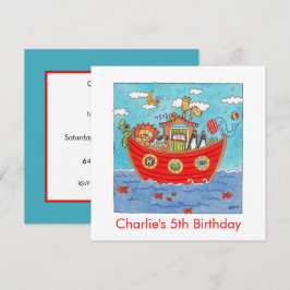Convite de Aniversário de Arca de Noah Personaliza