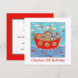 Convite de Aniversário de Arca de Noah Personaliza