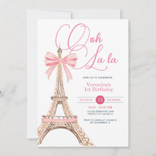 Convite de aniversário de Arco Rosa Paris