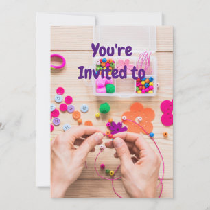 Convite de aniversário de Artesanato joalharia