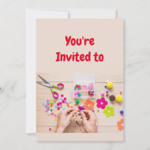 Convite de aniversário de Artesanato joalharia