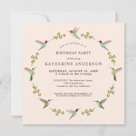 Convite de Aniversário de Aves da Anna