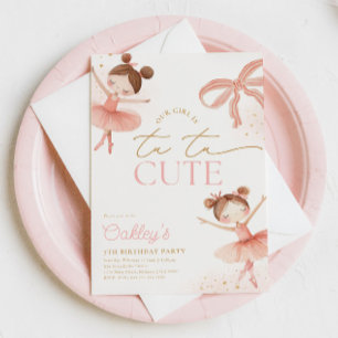 Convite de aniversário de Ballerina