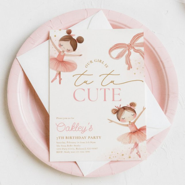 Convite de aniversário de Ballerina (Criador carregado)