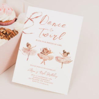 Convite de aniversário de Ballerina