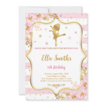 Convite de aniversário de Ballerina