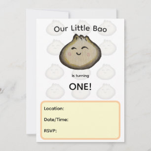 Convite de Aniversário de Bao Dumpling