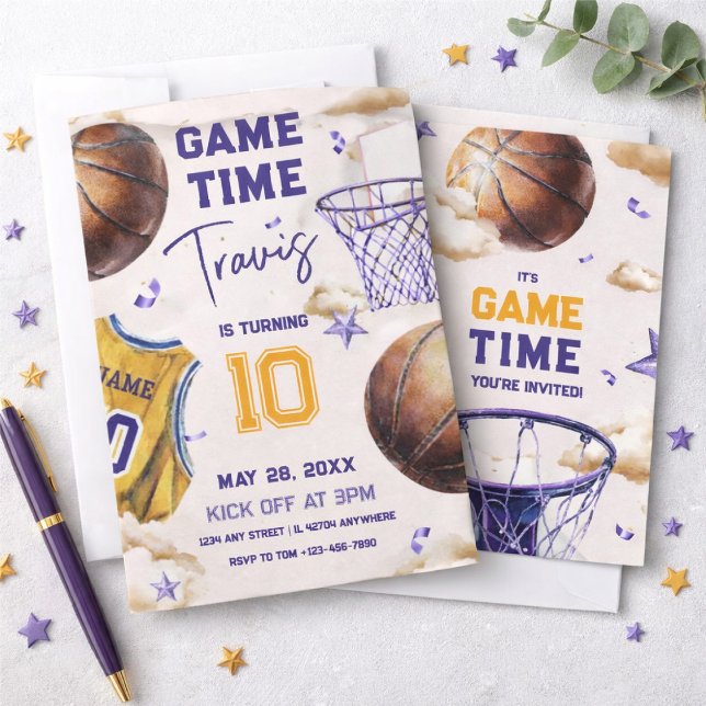 convite de aniversário de basquete (Criador carregado)