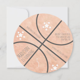 Convite de Aniversário de Basquete Moderno para Fe