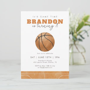 Convite de Aniversário de Basquete para Esportes d