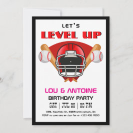 Convite de Aniversário de Beisebol