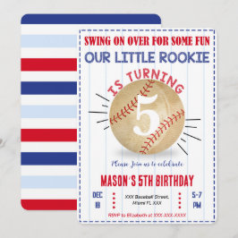Convite de Aniversário de Beisebol