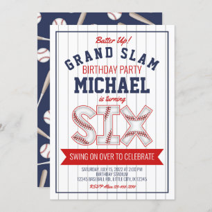 Convite de aniversário de beisebol 6