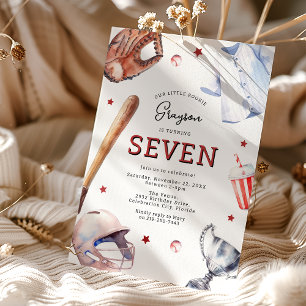 Convite de Aniversário de Beisebol Infantil