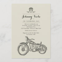 Convite de aniversário de Biker