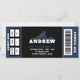 Convite de aniversário de Bilhete da Liga de Rugby