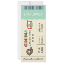 Convite de Aniversário de Bilhete de Filme Retrô V