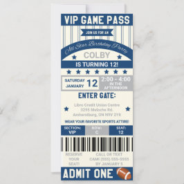 Convite de Aniversário de Bilhete de Futebol