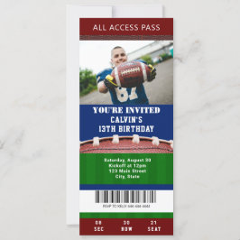Convite de Aniversário de Bilhete de Futebol