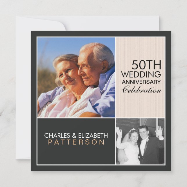 Convite de Aniversário de Bloco Moderno Então Agor (Frente)