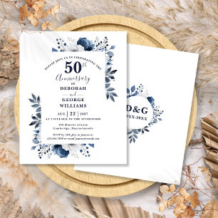 Convite de Aniversário de Bodas de 50 Anos com Flo