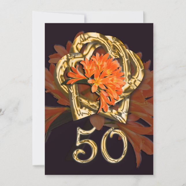 Convite de Aniversário de Bodas de Ouro (Frente)
