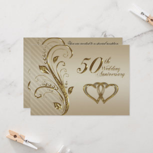 Convite de Aniversário de Bodas de Ouro