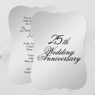 Convite de Aniversário de Bodas de Prata