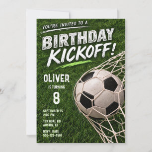 Convite de Aniversário de Bola de Futebol